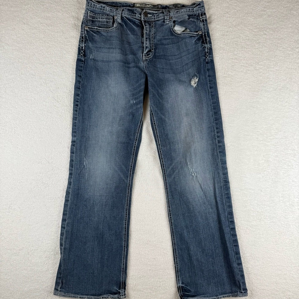 Buckle BKE Tyler Jeans Mens 33R Medium Wash Denim Straight Boot Fit 32x30